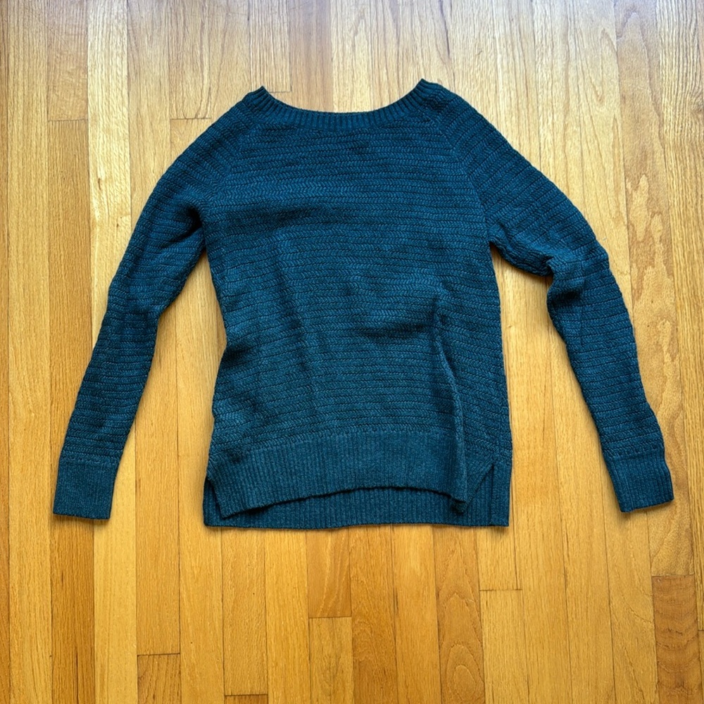 Dark green knit sweater